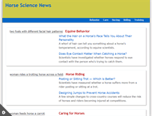 Tablet Screenshot of horsesciencenews.com